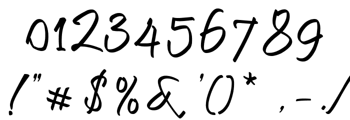 Erisblue Script Light Font OTHER CHARS