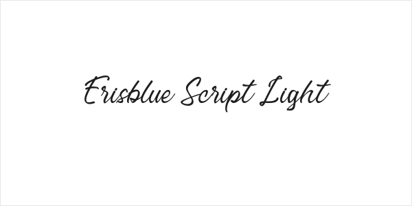 Erisblue Script Light Logo
