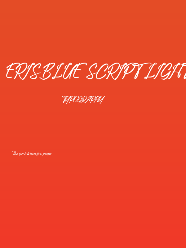 Erisblue Script Light Poster