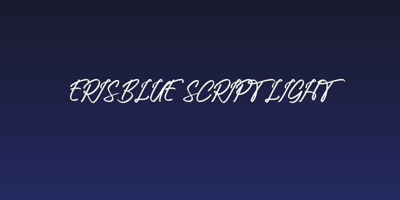 Erisblue Script Light Social Header