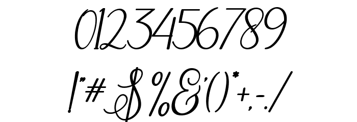 ErittaSlant-Bold Font OTHER CHARS