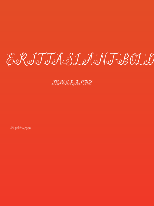 ErittaSlant-Bold Poster