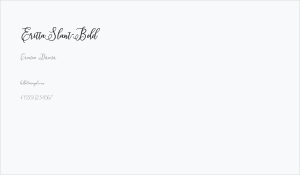 ErittaSlant-Bold Business Card