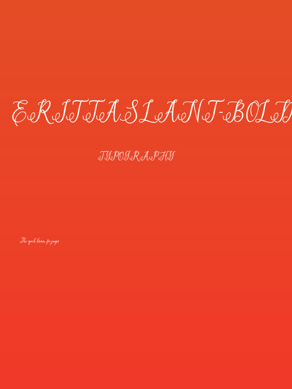 ErittaSlant-Bold Poster