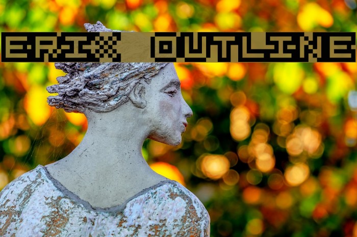 Erix Outline Font examples