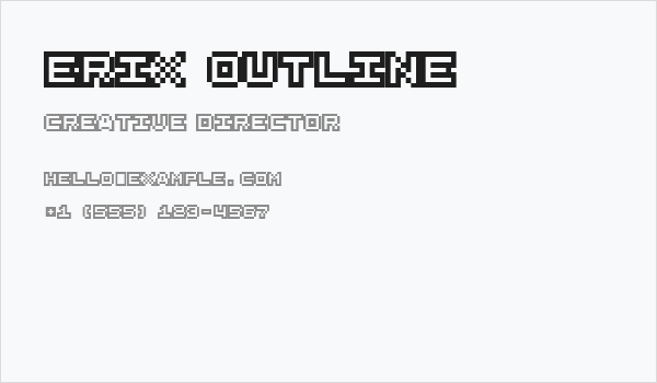 Erix Outline Business Card