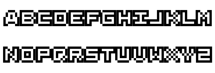 Erix Outline Font LOWERCASE