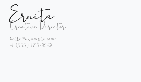Ernita Business Card