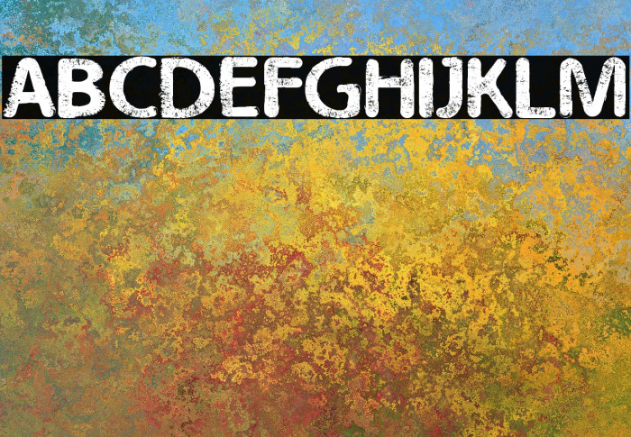Eroded 2 Much Шрифта examples