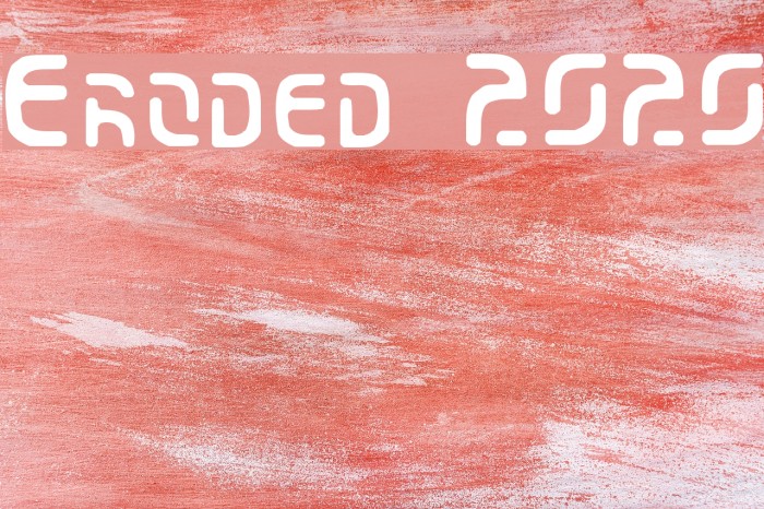 Eroded 2020 Font examples