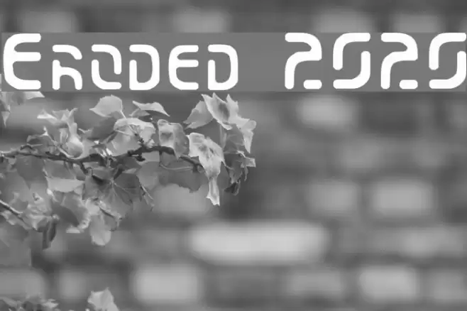 Eroded 2020 Font examples