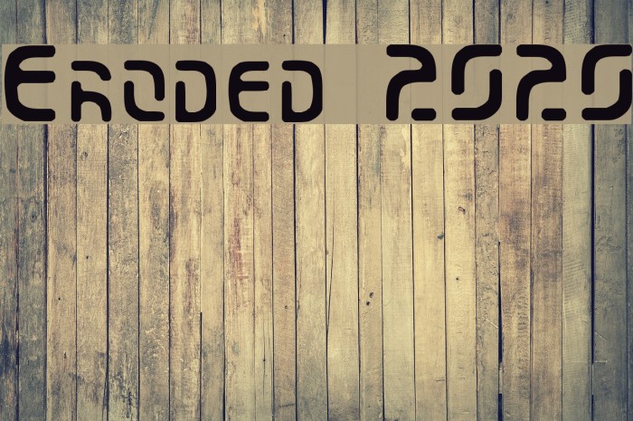 Eroded 2020 Font examples