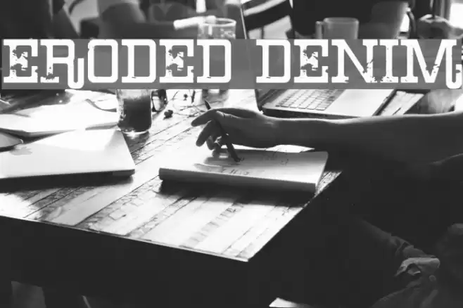 Eroded Denim Font examples
