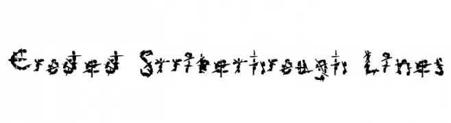 Eroded Strikethrough Lines  नि: शुल्क फ़ॉन्ट्स डाउनलोड