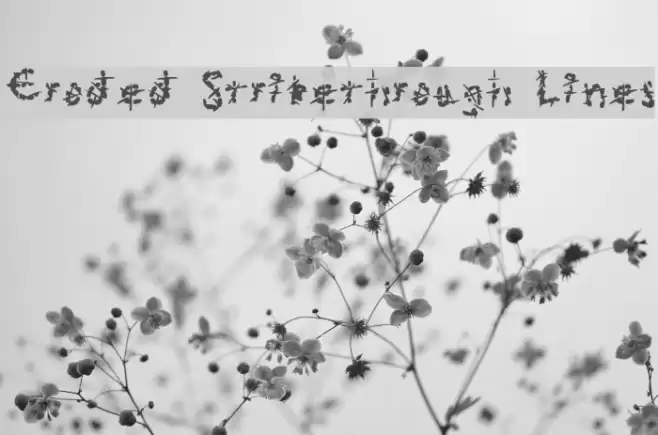 Eroded Strikethrough Lines Fuentes examples