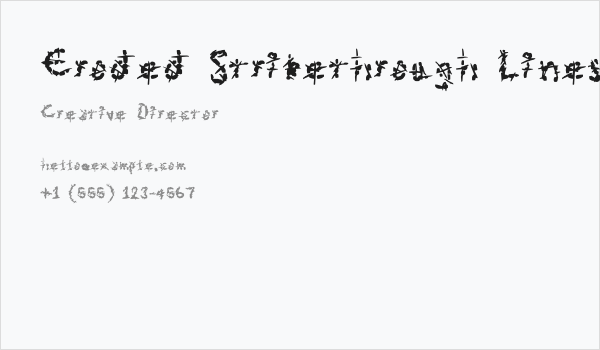Eroded Strikethrough Lines Business Card