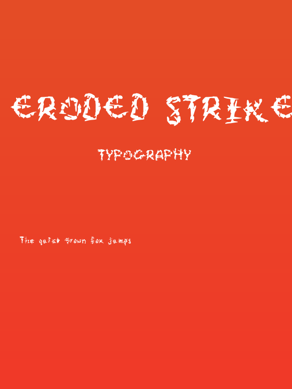 Eroded Strikethrough Lines Poster