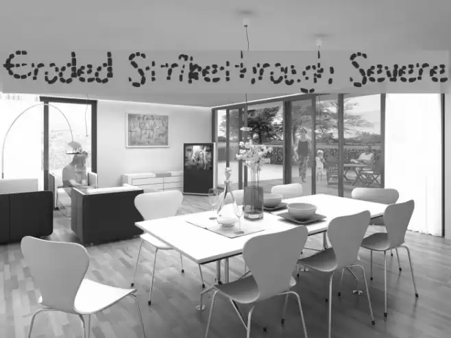 Eroded Strikethrough Severe Шрифта examples