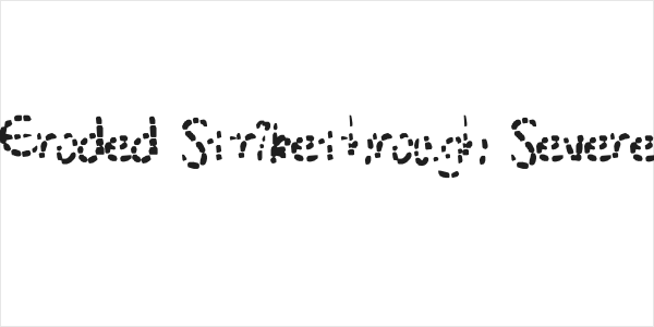 Eroded Strikethrough Severe Logo