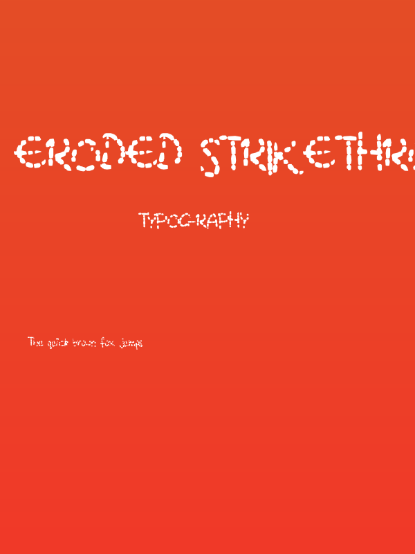 Eroded Strikethrough Severe Poster