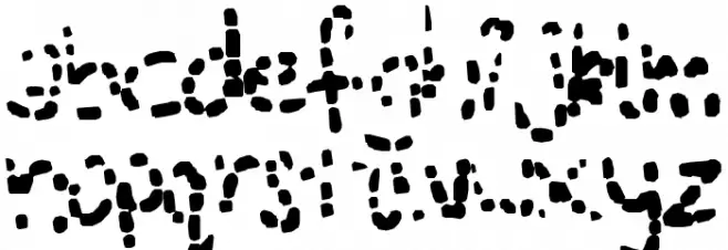 Eroded Strikethrough Severe Шрифта строчной