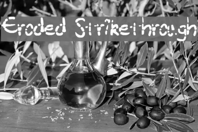 Eroded Strikethrough Fuentes examples