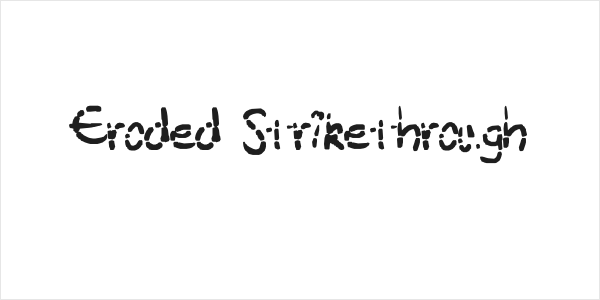 Eroded Strikethrough Logo
