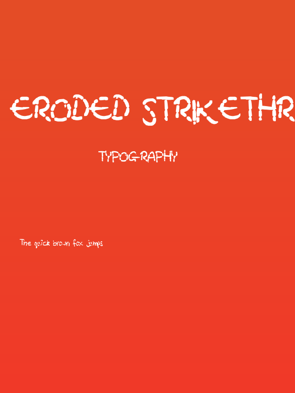 Eroded Strikethrough Poster