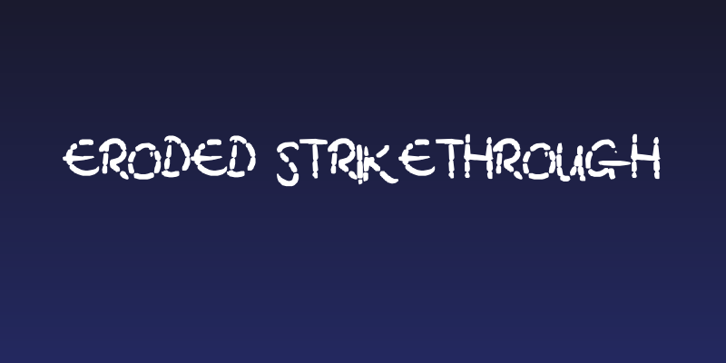 Eroded Strikethrough Social Header