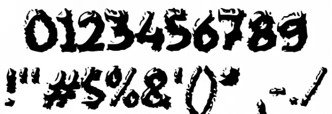 Eroded Font OTHER CHARS