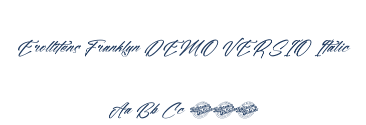 Erollitens Franklyn DEMO VERSIO Italic Font Preview