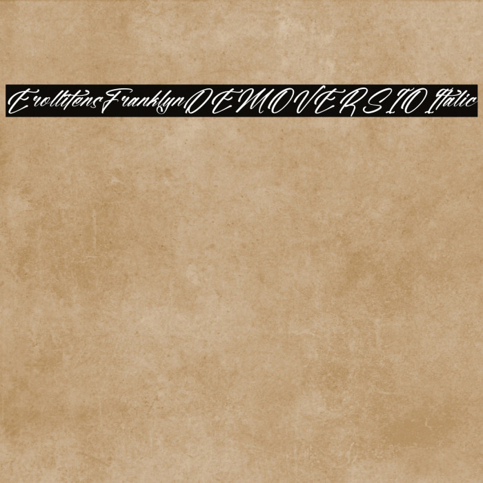 Erollitens Franklyn DEMO VERSIO Italic Example 1