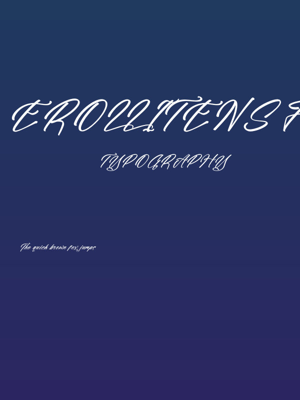 Erollitens Franklyn DEMO VERSIO Italic Poster