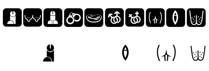 Erotic Symbols Regular Font OTHER CHARS
