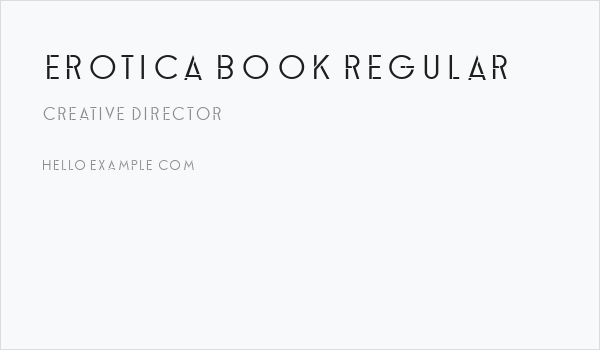 Erotica Book Regular Business Card