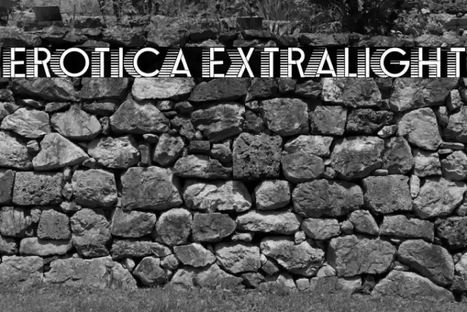 Erotica ExtraLight Font examples