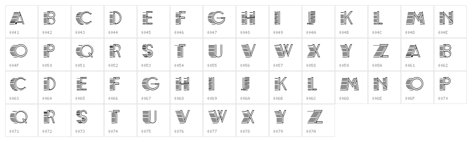 Erotica Thin Character Map
