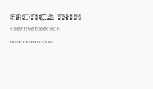 Erotica Thin Business Card