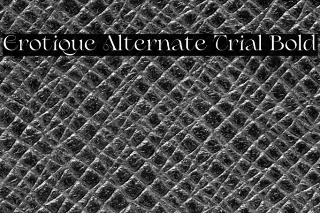 Erotique Alternate Trial Bold Font examples