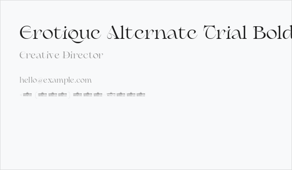 Erotique Alternate Trial Bold Business Card