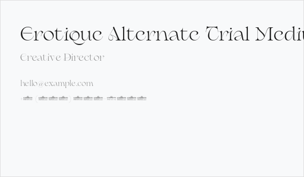 Erotique Alternate Trial Medium Business Card