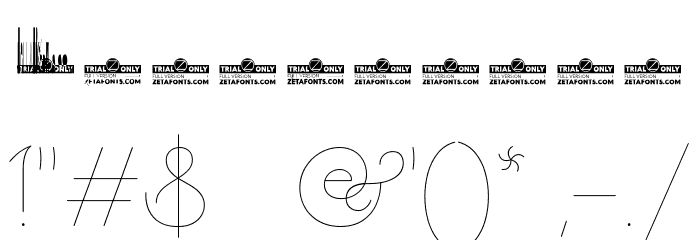Erotique Alternate Trial Monoline Font OTHER CHARS