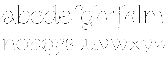 Erotique Alternate Trial Monoline Font LOWERCASE