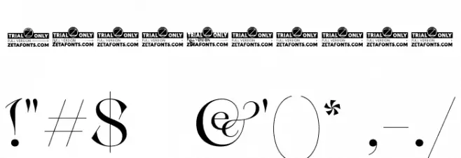 Erotique Trial Bold Font OTHER CHARS