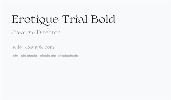 Erotique Trial Bold Business Card
