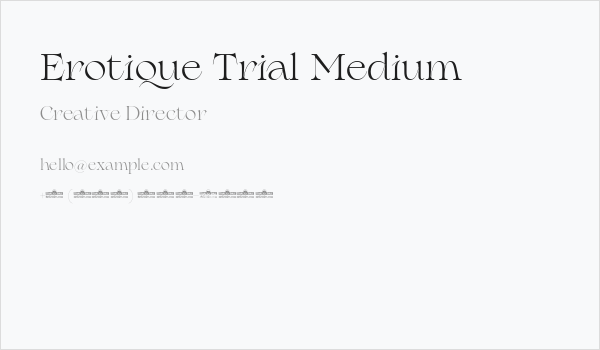 Erotique Trial Medium Business Card