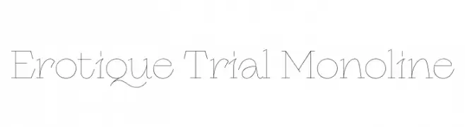 Erotique Trial Monoline  Frei Schriftart Herunterladen
