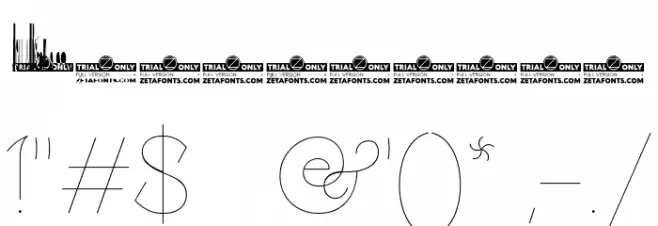 Erotique Trial Monoline Font OTHER CHARS