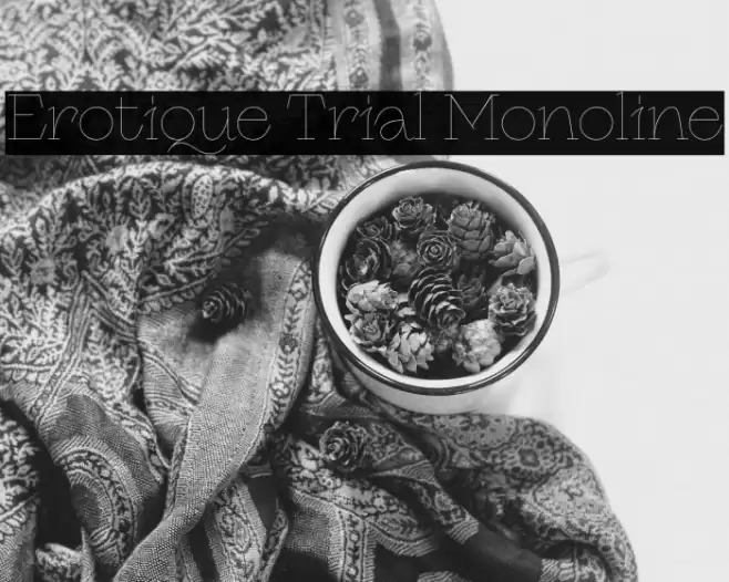 Erotique Trial Monoline Font examples