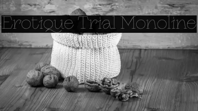 Erotique Trial Monoline Font examples